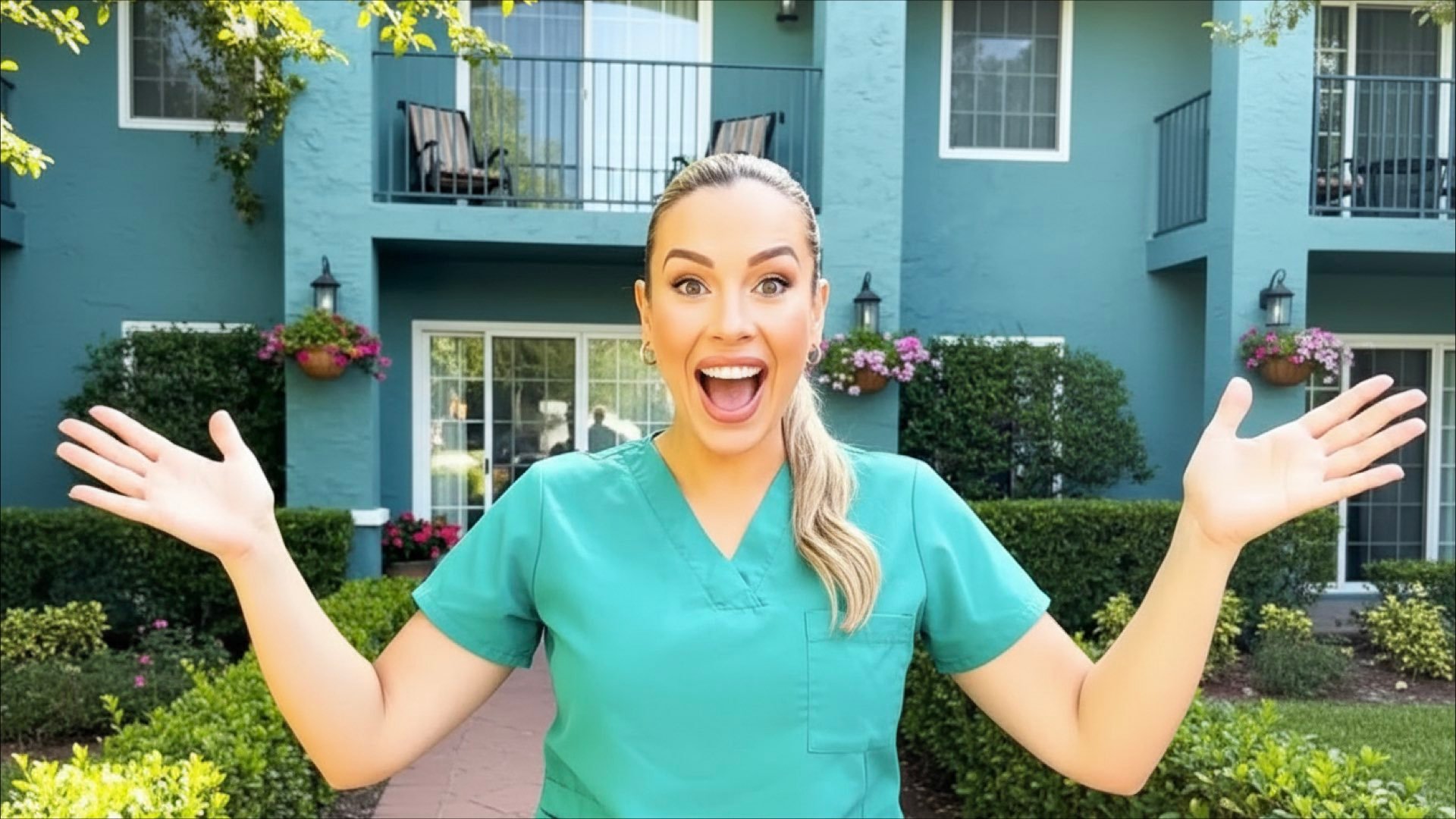 paola nurse super excited open arms .001